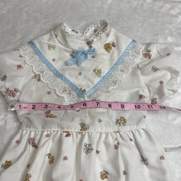 Vintage Wildflower Collection Floral Dress Girls‎ Size 5 High Neck Lace Cottage - Picture 10 of 13